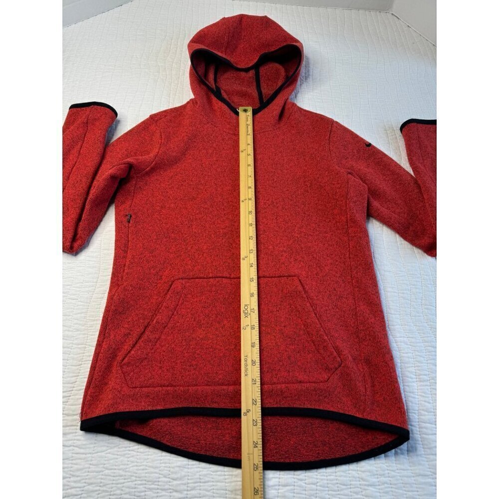NIKE Womens SZ S Pullover Hoodie Long Sleeves Kangaroo Pocket Logo Red - Picture 6 of 15